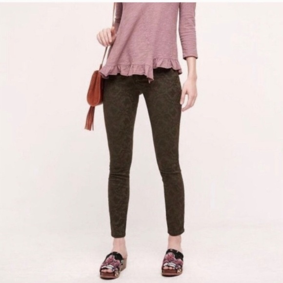 Anthropologie Pilcro Letterpress Serif Jacquard size 32 Black - Picture 4 of 9